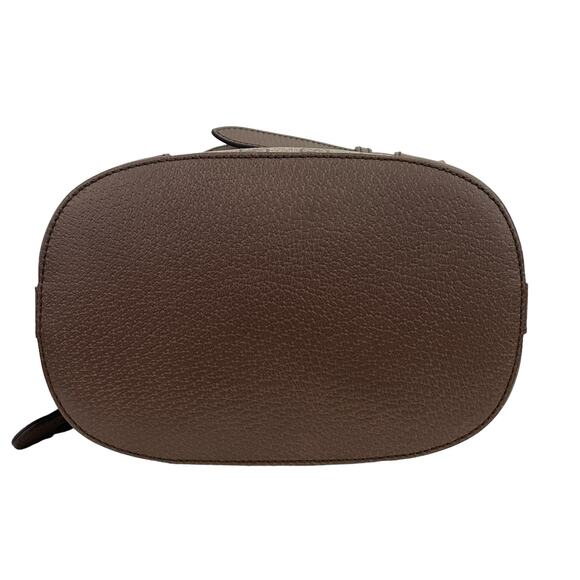 New GUCCI Neo Vintage GG Supreme Bucket Backpack Tiger Head Logo Drawstring Tan - Picture 11 of 16